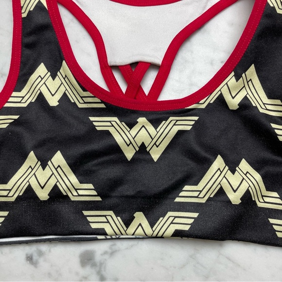 Handcraft Wonder Woman Print Racerback Bralette Sports Bra Dance Top - Picture 2 of 6